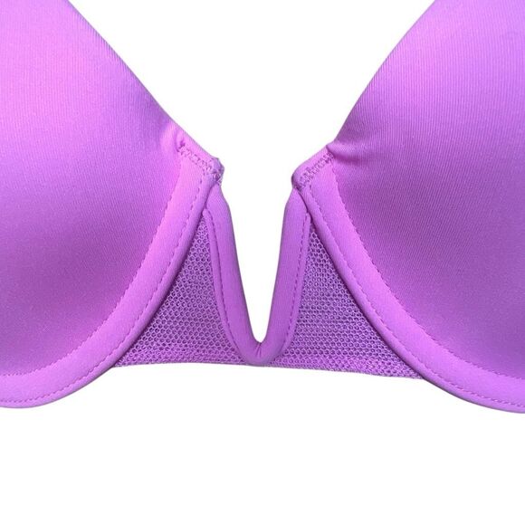NWT Wolford Straight Laced Demi Cup Bra 70B 32B Orchid - Picture 5 of 14